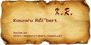 Koszoru Róbert névjegykártya